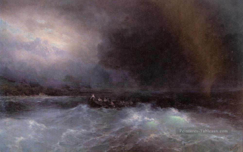 Ivan Aivazovsky Bateau en mer Paysage marin Peintures à l'huile